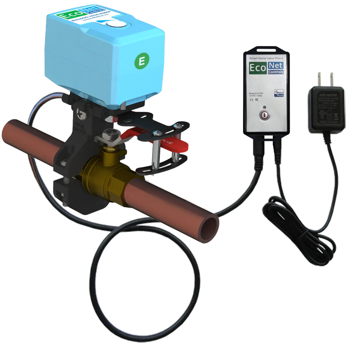 Bulldog Valve Robot EVC200-HC2LXL – Z-Wave Smart Water Valve, No Plumbing Required, Easy Installation for Valves up to 1.5" | Z-Wave Hub/Controller Required