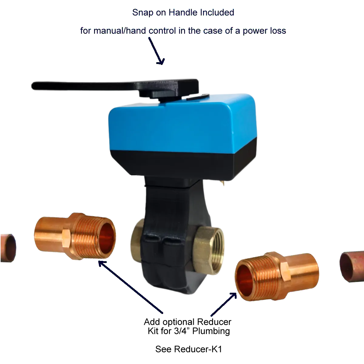 Bulldog Valve Robot EVC200-IV - Z-Wave Plus Automatic Water Shutoff System with Integrated 1" Valve, Smart Home Leak Detection