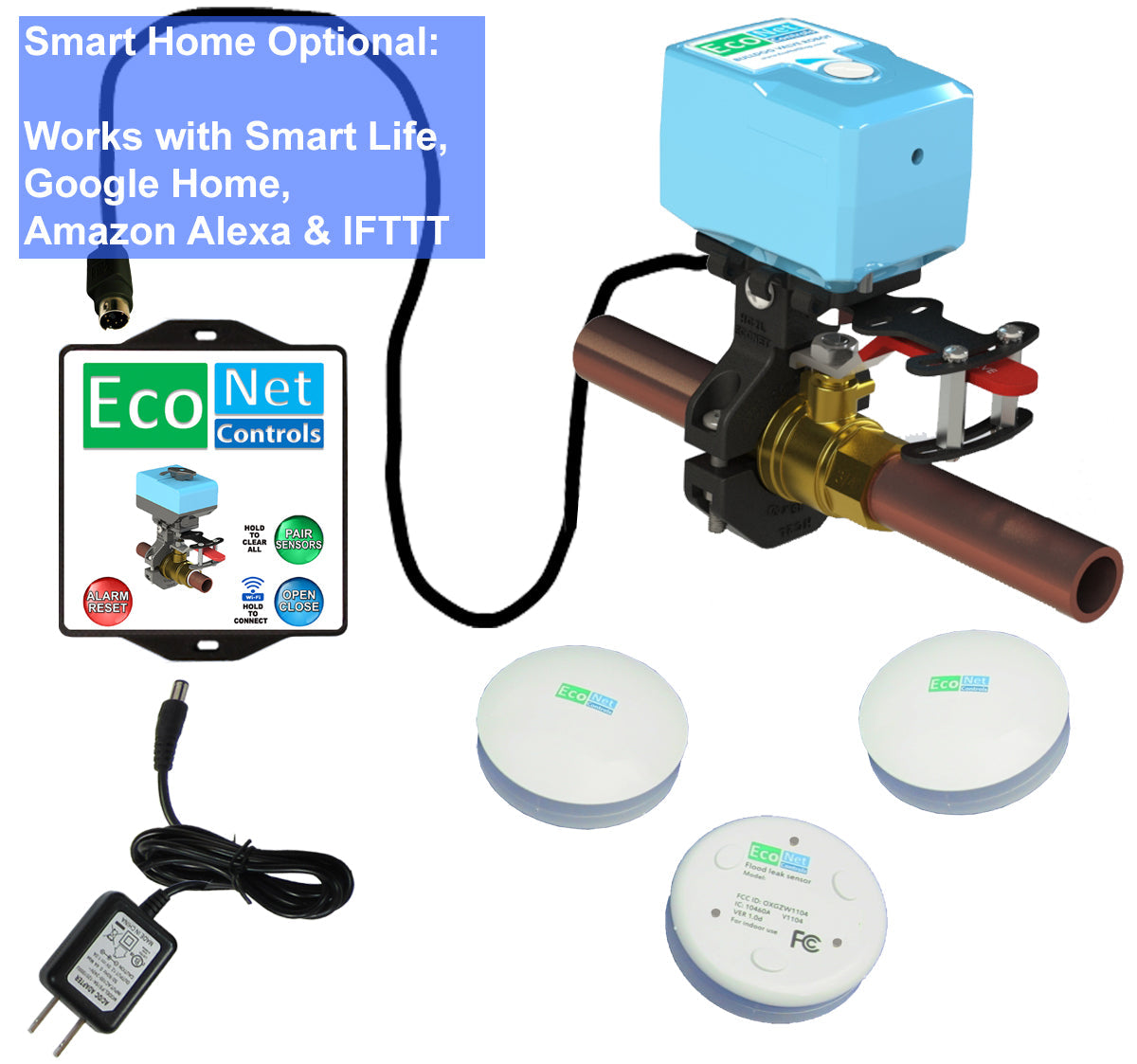 Bulldog-JW Starter Kit with 3 sensors– Easy Installation, No Plumbing Required, Smart Home Optional for Your Home | Free Shipping