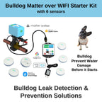 Bulldog Matter over WIFI Starter Kit with 6 sensors - Easy Installation, No Plumbing Required, Smart Home Optional