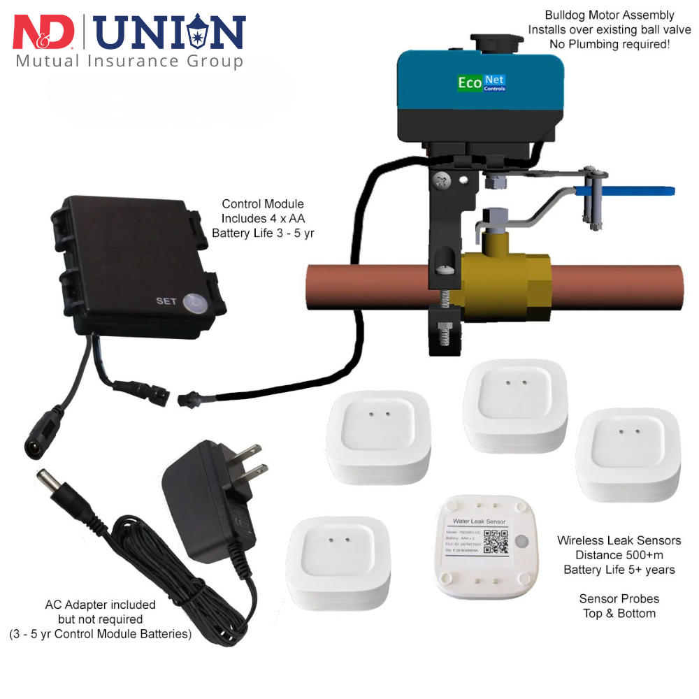Bulldog Professional N&D | Union Mutual Starter Kit (5 Sensors, Battery Backup)