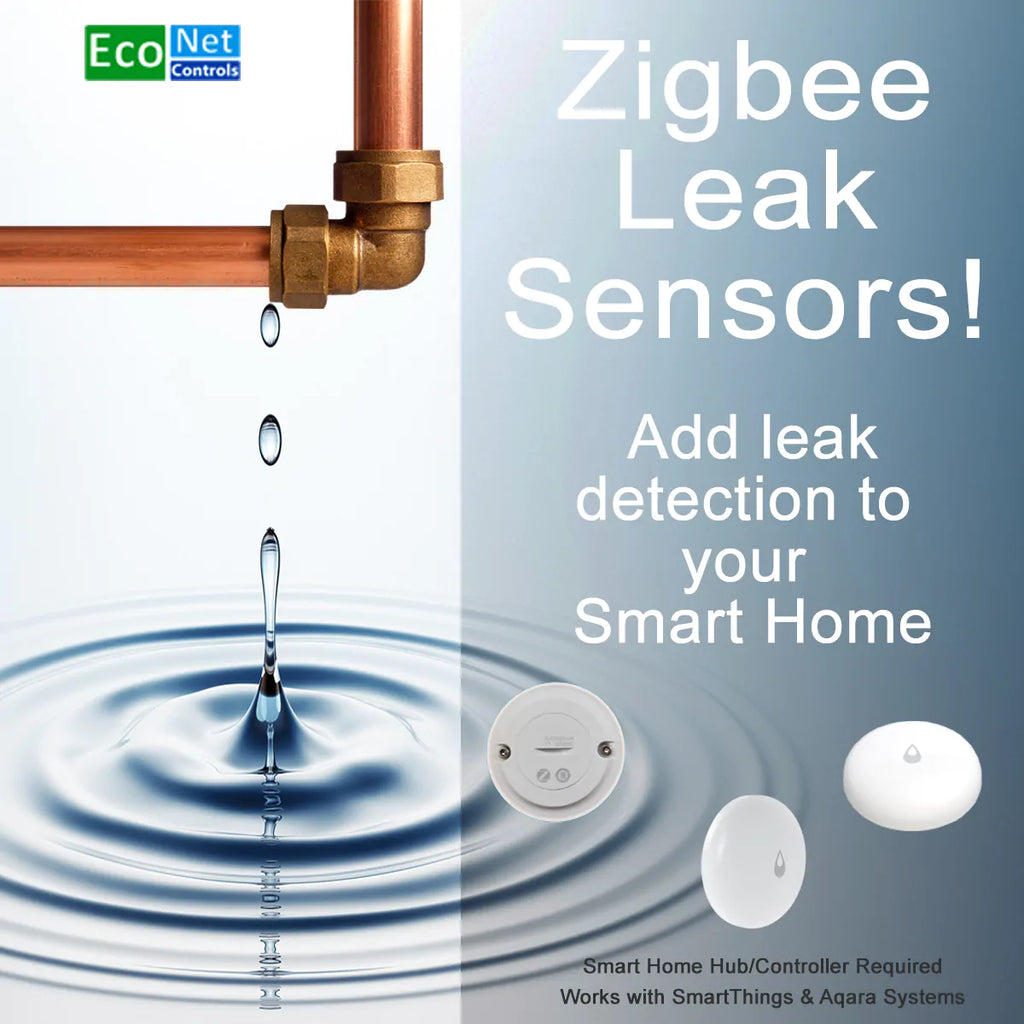 Zigbee Leak Sensors, 3-Pack (Compatible with SmartThings, Aqara)